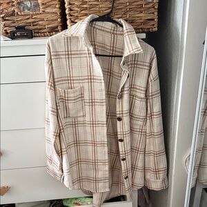 Plaid Button-Up Shirt